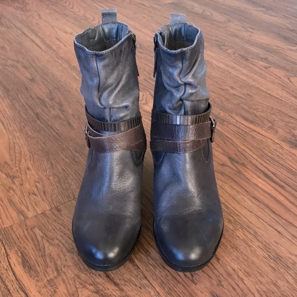 Earth Spruce Dark Grey Leather Ankle Boots Size 8/8.5 - Picture 6 of 13